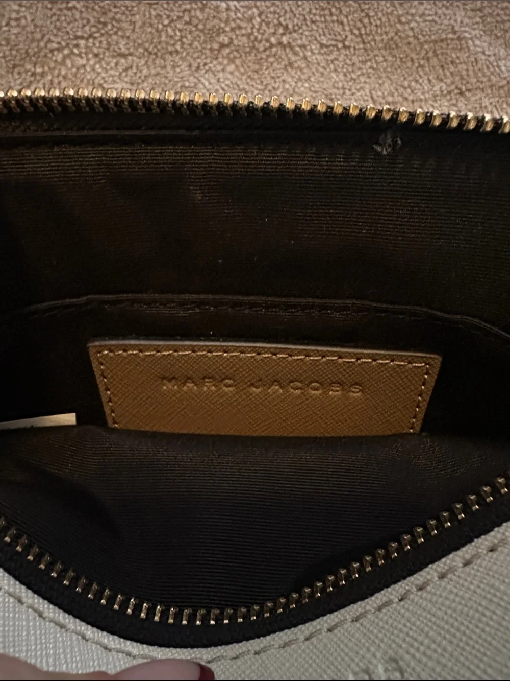 Marc By Marc Jacobs Taupe Crossbody with Gold Hardware